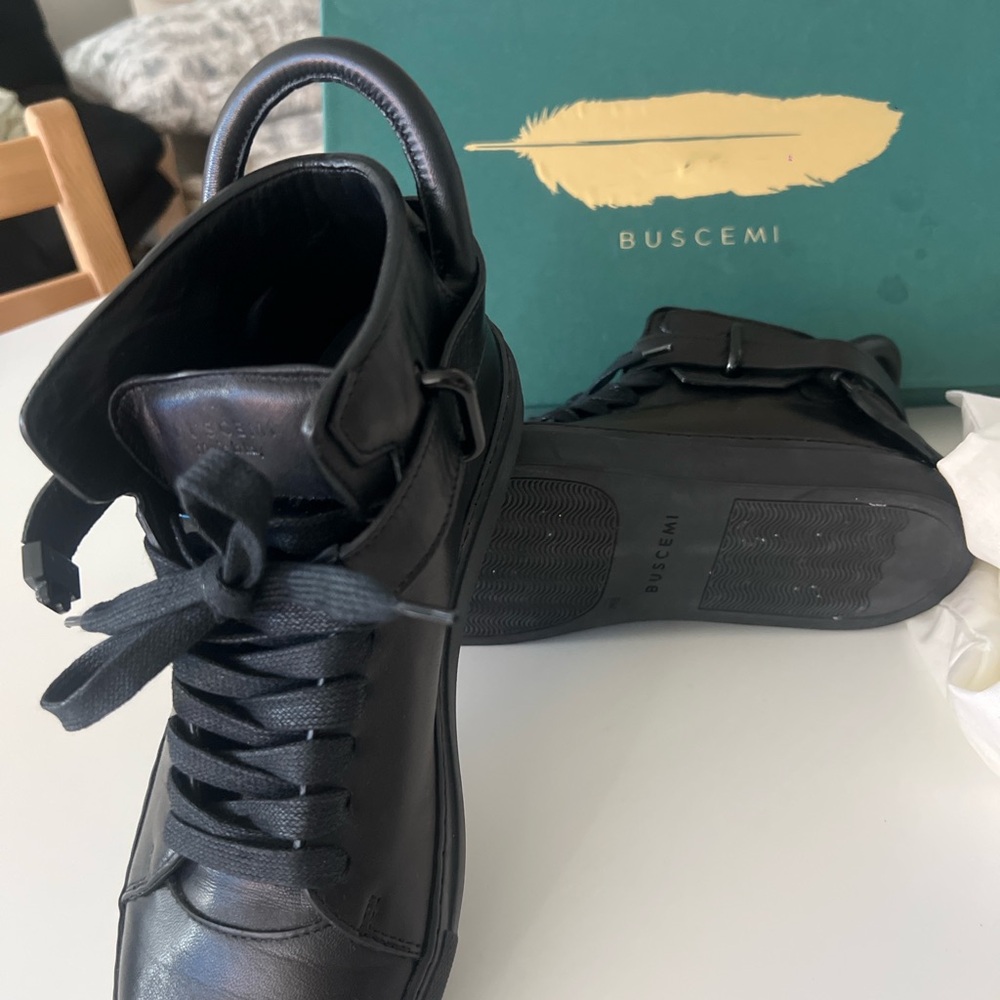 Buscemi Men's Black Leather Boots